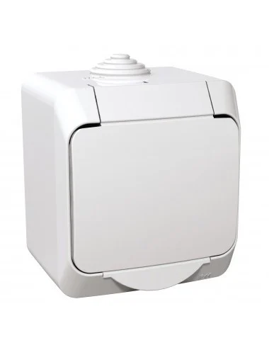 Schneider - Priza simpla cu impamantare si capac, 16A
