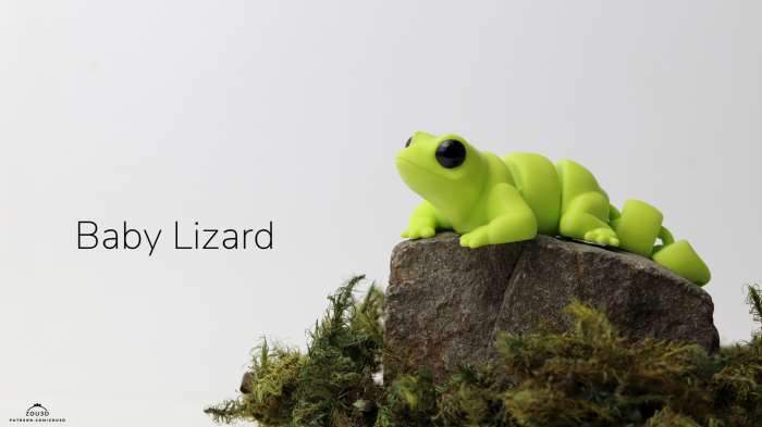 Figurină Articulată "Baby Lizard" Imprimată 3D [2]