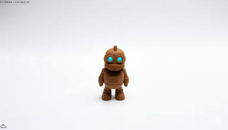 Figurine 3D - Figurină Articulată "Tiny Robot" Imprimată 3D | Jucărie Fidget Robot Vintage | Decor Birou Sci-Fi