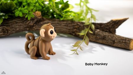 Figurină Articulată "Baby Monkey" Imprimată 3D | Maimuță Flexi Fidget | Jucărie Antistres Exotica [2]