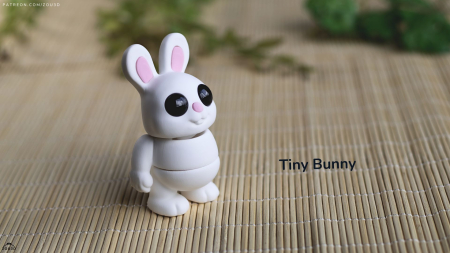 Figurină Articulată "Tiny Bunny" Imprimată 3D | Iepuraș Mic de Colecție | Decor Birou Drăgălaș [1]