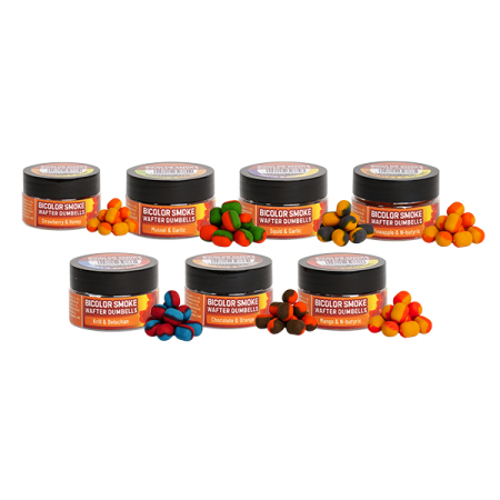 Momeli pentru cârlig - Benzar Mix Bicolor Smoke Wafter Dumbells Chocolate & Orange 10mm 30ml.