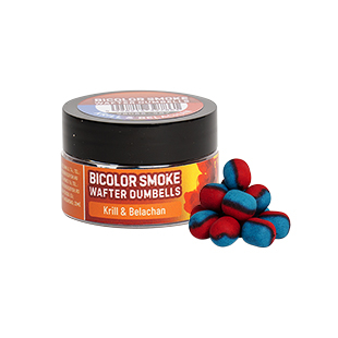 Momeli pentru cârlig - Benzar Mix Bicolor Smoke Wafter Dumbells Krill & Belachan 10mm 30ml.