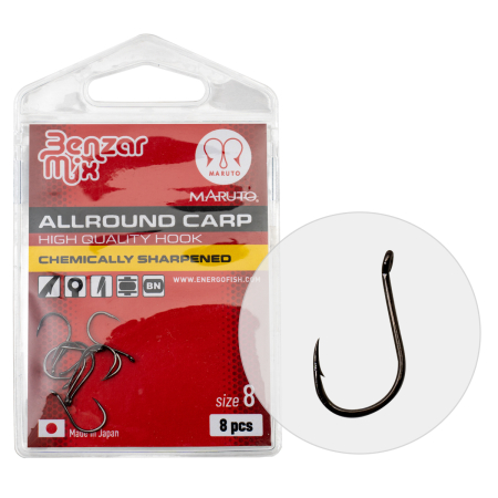 Carlige Feeder & Stationar - Carlige Benzar Mix Allround Carp Nr.8 8 buc. / plic