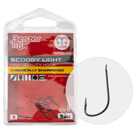 Carlige Feeder & Stationar - Carlige Benzar Mix Scooby Light Nr.8 10 buc. / plic