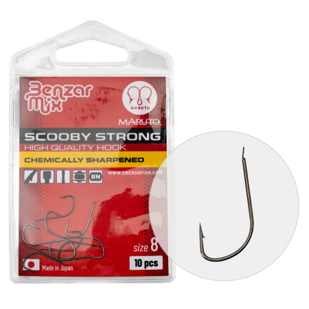 Carlige Feeder & Stationar - Carlige Benzar Mix Scooby Strong Nr.16 10buc. / plic