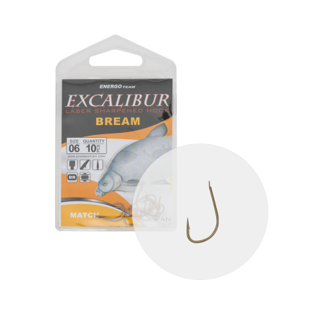 Carlige Feeder & Stationar - Carlige Energo Team Excalibur Bream Nr.8 10buc. / plic