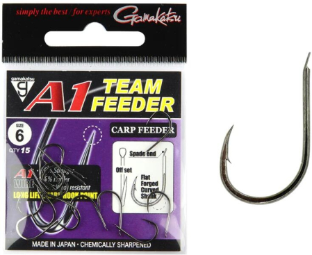 Carlige Feeder & Stationar - Carlige Gamakatsu A1 Team Feeder Carp Feeder Nr.8 15 buc. / plic