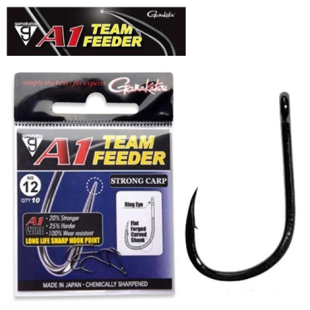 Carlige Feeder & Stationar - Carlige Gamakatsu A1 Team Feeder Strong Carp Nr.6 10 buc. / plic