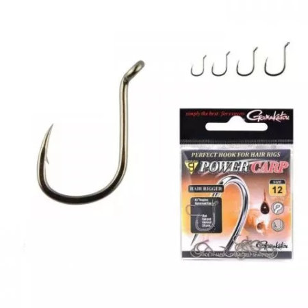 Carlige Feeder & Stationar - Carlige Gamakatsu Power Carp Hair Rigger Nr.8 10 buc. / plic