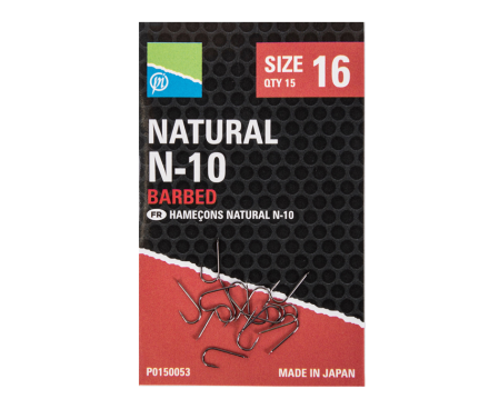 Carlige Feeder & Stationar - Carlige Preston Natural N-10 Nr.18 15buc. / plic