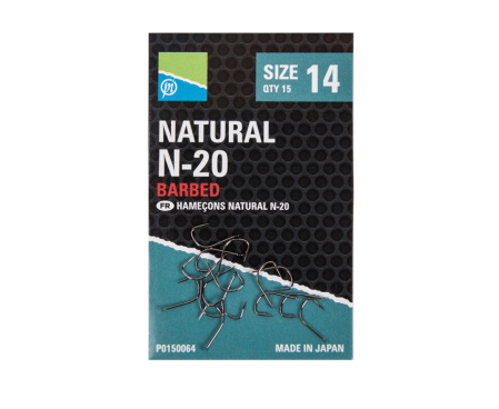 Carlige Feeder & Stationar - Carlige Preston Natural N-20 Nr.10 15 buc. / plic