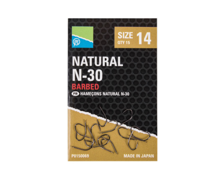 Carlige Feeder & Stationar - Carlige Preston Natural N-30 Nr.10 15 buc. / plic