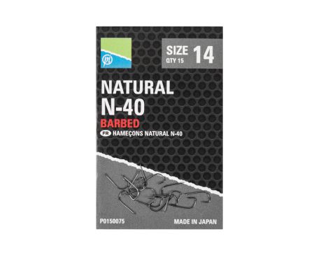 Carlige Feeder & Stationar - Carlige Preston Natural N-40 15buc. / plic