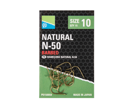 Carlige Feeder & Stationar - Carlige Preston Natural N-50 Nr. 6 15 buc. / plic