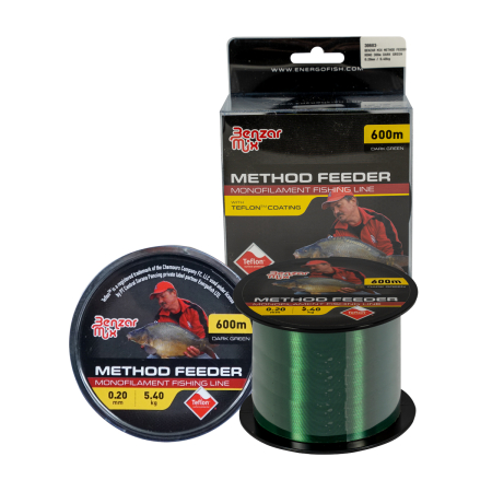 Fire Monofilament - Fir Monofilament Benzar Mix Method Feeder Green 0.22mm 6.5kg 600m