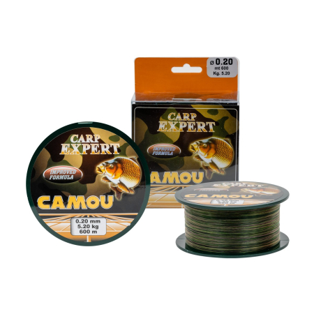 Fire Monofilament - Fir Monofilament EnergoTeam Excalibur Carp Fluoro Carbon Camou 0.20mm 5.75kg 300m