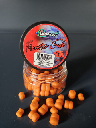 Momeli pentru cârlig - Salmon 20+ Pelete Solubil Sinking Monster Crab 6 - 8mm 30ml.