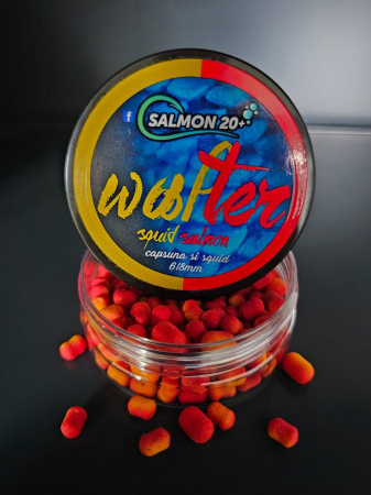 Momeli pentru cârlig - Salmon 20+ Wafters Capsuna & Squid 6 - 8mm 23gr.