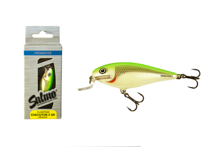 Voblere - Vobler Salmo Floating Executor 5SR Lime Blast 5cm 5gr. 0.6 - 1.2m Hook Size 10