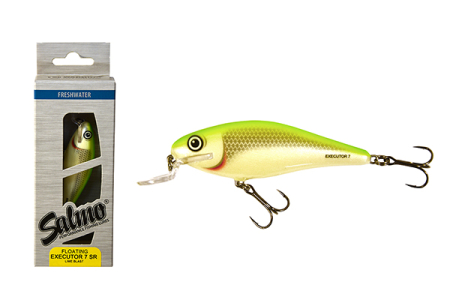 Voblere - Vobler Salmo Floating Executor 7 SR Lime Blast 7cm 8gr. 1 - 2m