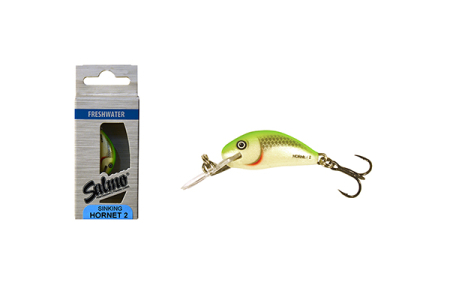 Voblere - Vobler Salmo Sinking Hornet 2 Lime Blast 2.5cm 1.5gr. 0.5 - 1m Hook Size 12