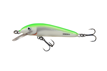 Voblere - Vobler Salmo Sinking Minnow 6 :Lime Blast 6cm 6gr. 1 - 1.5m Hook Size 10