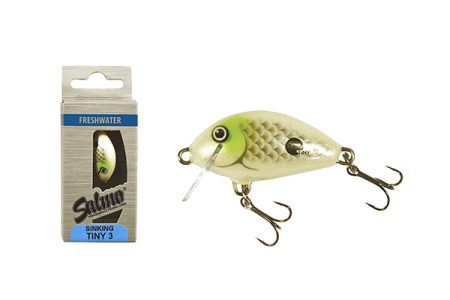 Voblere - Vobler Salmo Sinking Tiny 3 Full White Scale 3cm 2.5gr. 0.3 - 0.3m Hook Size 16