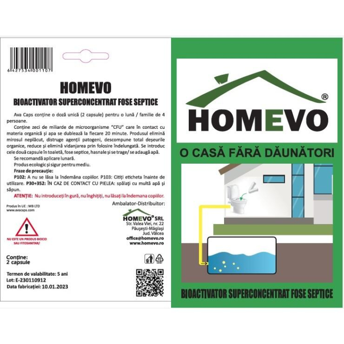 Bioactivator Superconcentrat HOMEVO pentru Fose Septice – Soluția Ecologică pentru Întreținerea Fosei Septice [2]