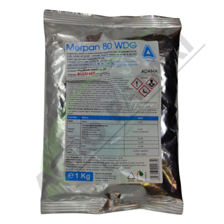 PESTICIDE - Merpan 80 WDG – Fungicid de contact pentru protecția plantelor împotriva bolilor fungice