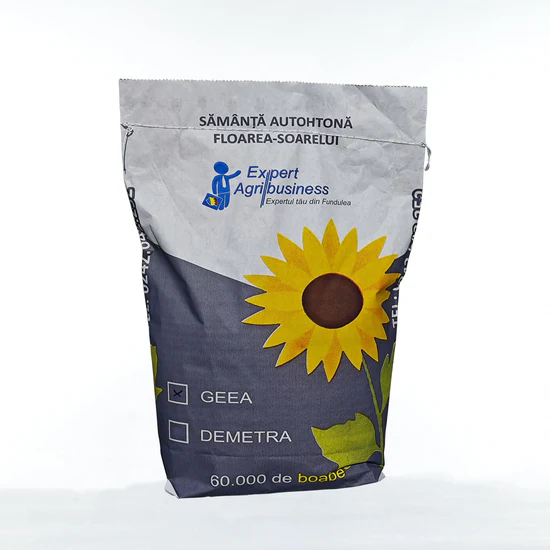 Cultura mare - Sămânță Floarea-Soarelui GEEA - 60.000 boabe – Hibrid Performant cu Rezistență la Secetă și Randament Ridicat