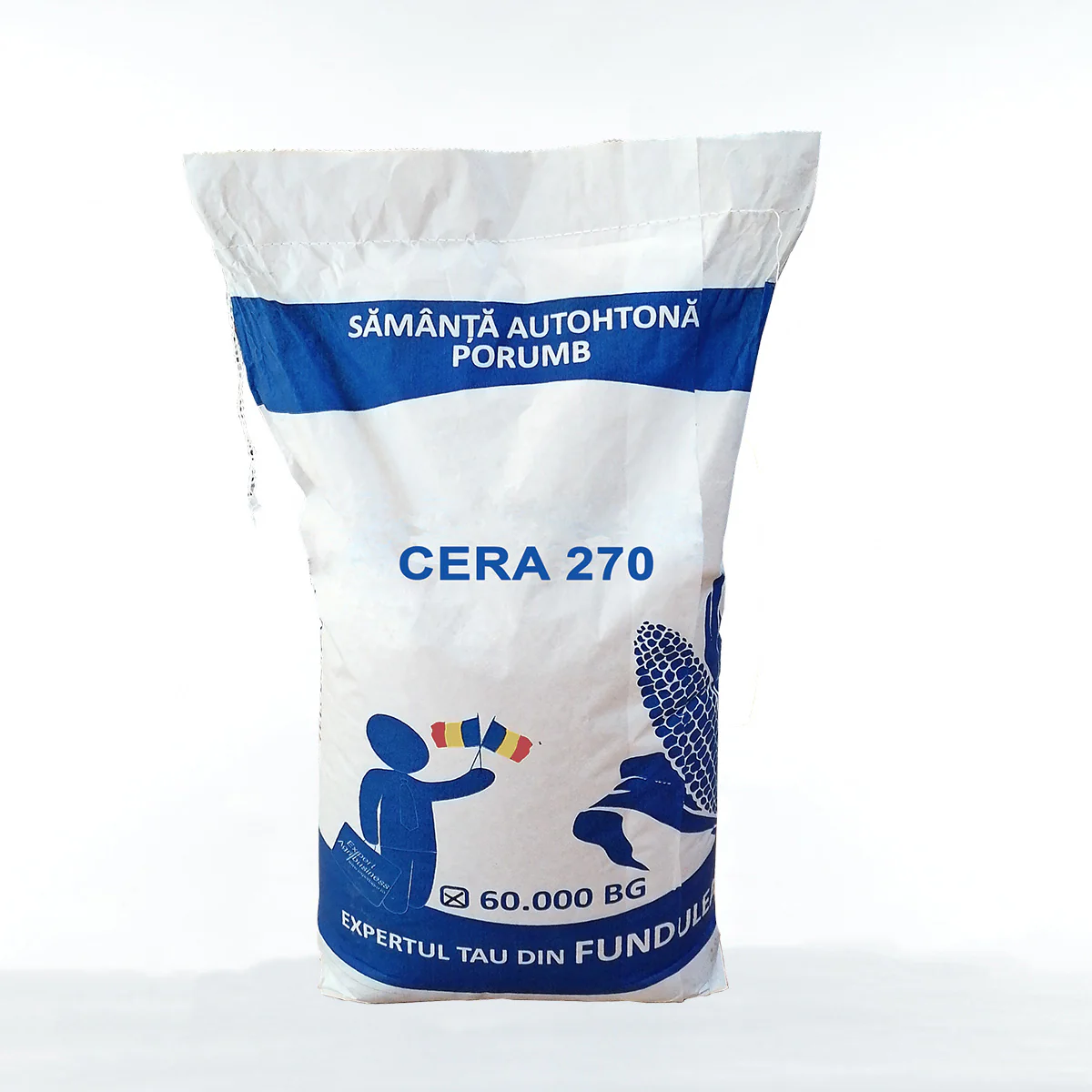 SEMINTE - Sămânță Porumb CERA 270 - FAO 270 - 50.000 b.g – Hibrid Timpuriu cu Bob Sticlos și Randament Ridicat