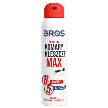 Insecticide - Spray Repelent de Corp BROS Max pentru Țânțari și Căpușe – 90 ml