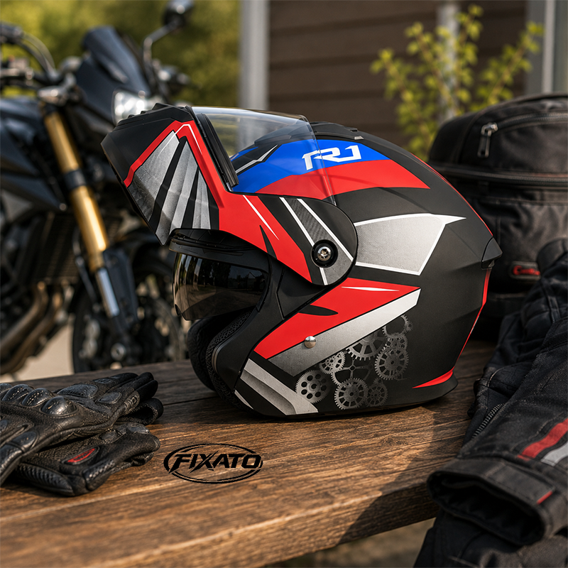 Casca Moto Scuter Flip Up ATV ENDURO FIXATO
