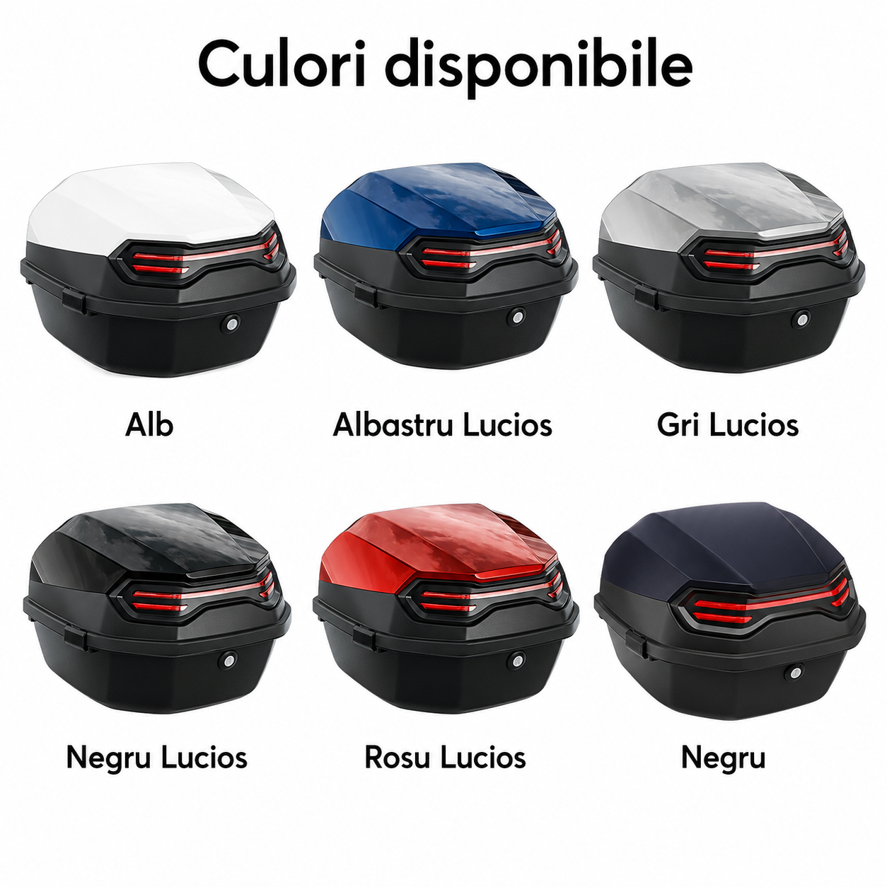 Cutie Portbagaj Moto Scuter FIXATO Negru