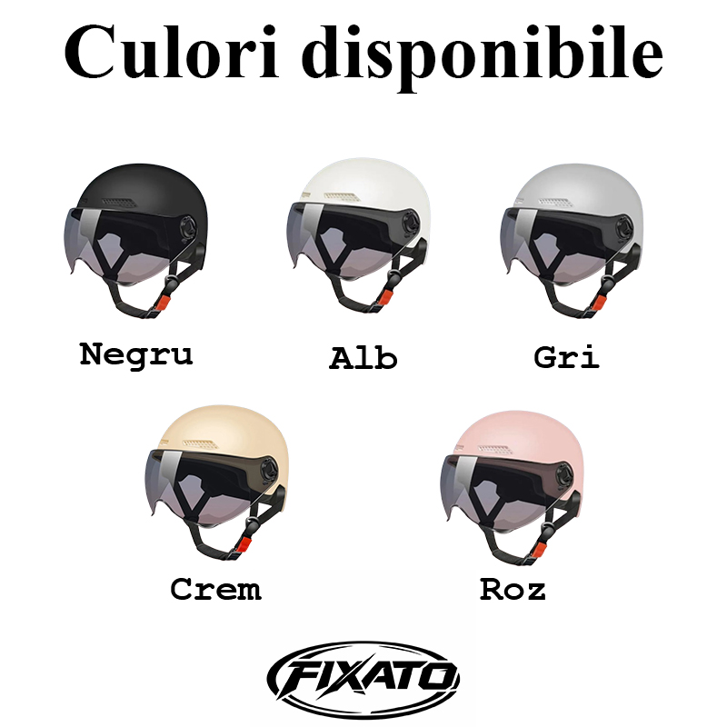 Casca Moto Scuter Bicicleta Trotineta Electrica FIXATO Gri