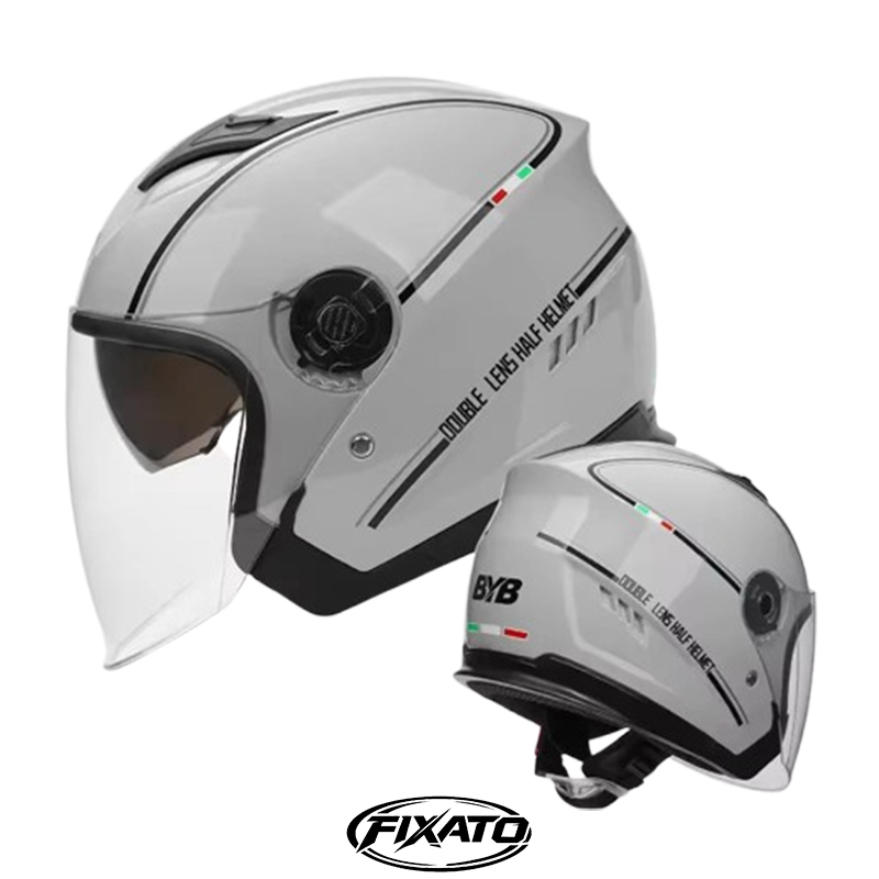 Casca Moto/Scuter Open Face FIXATO Italia Gri