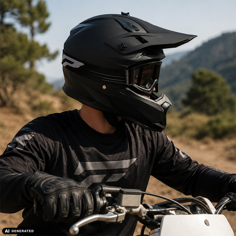 Casca Moto Scuter Enduro ATV FIXATO Negru