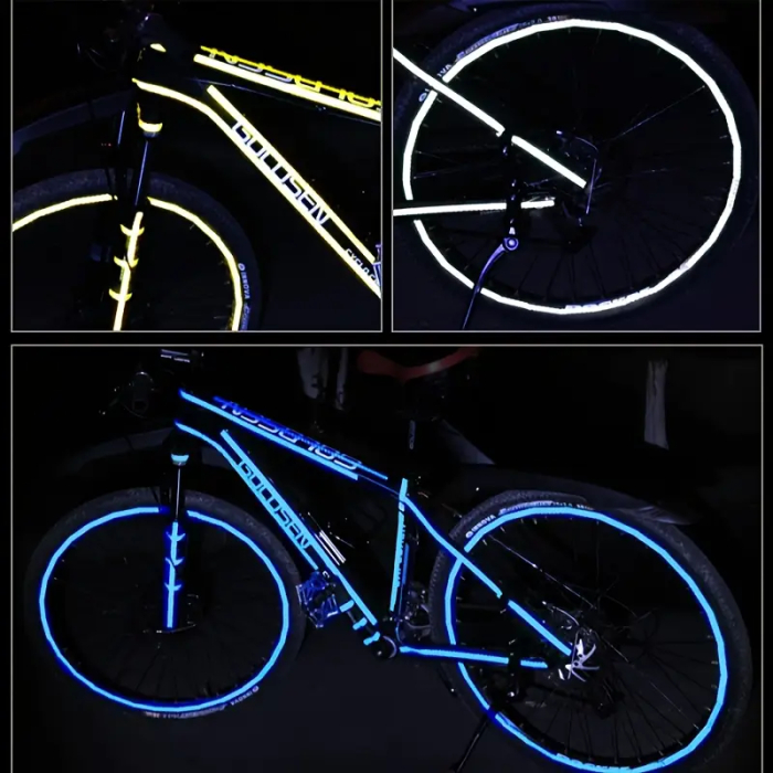 Banda reflectorizanta pentru biciclete, motociclete, masini, FIXATO, autoadeziva, rezistenta la apa, lungime 8m, Rosu [5]