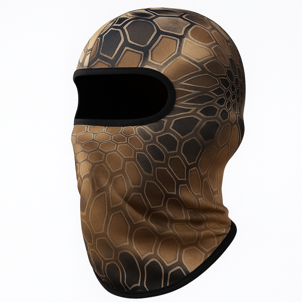 Cagula Camuflaj FIXATO, Unisex, Protectie UV, Material elastic, respirabil, Marime universala, Earth Brown [1]