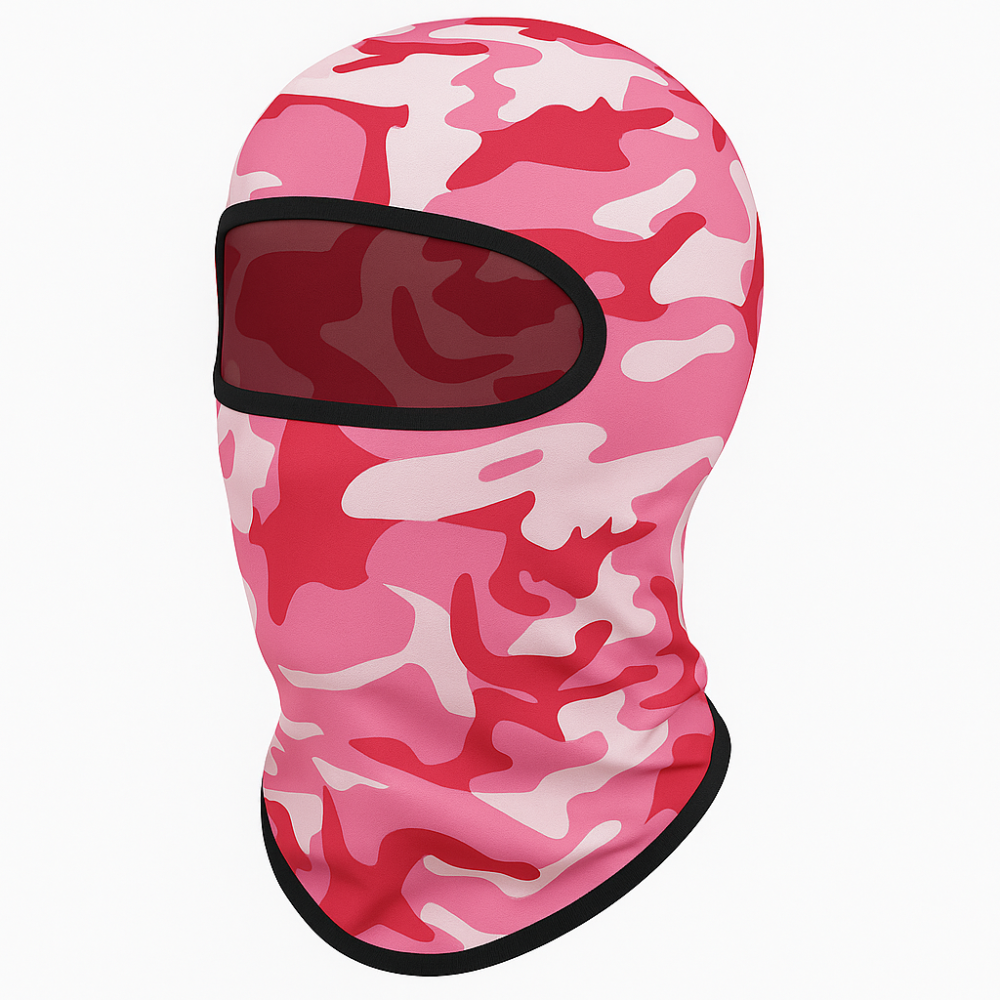 Cagula Camuflaj FIXATO, Unisex, Protectie UV, Material elastic, respirabil, Marime universala, Pink Storm [1]