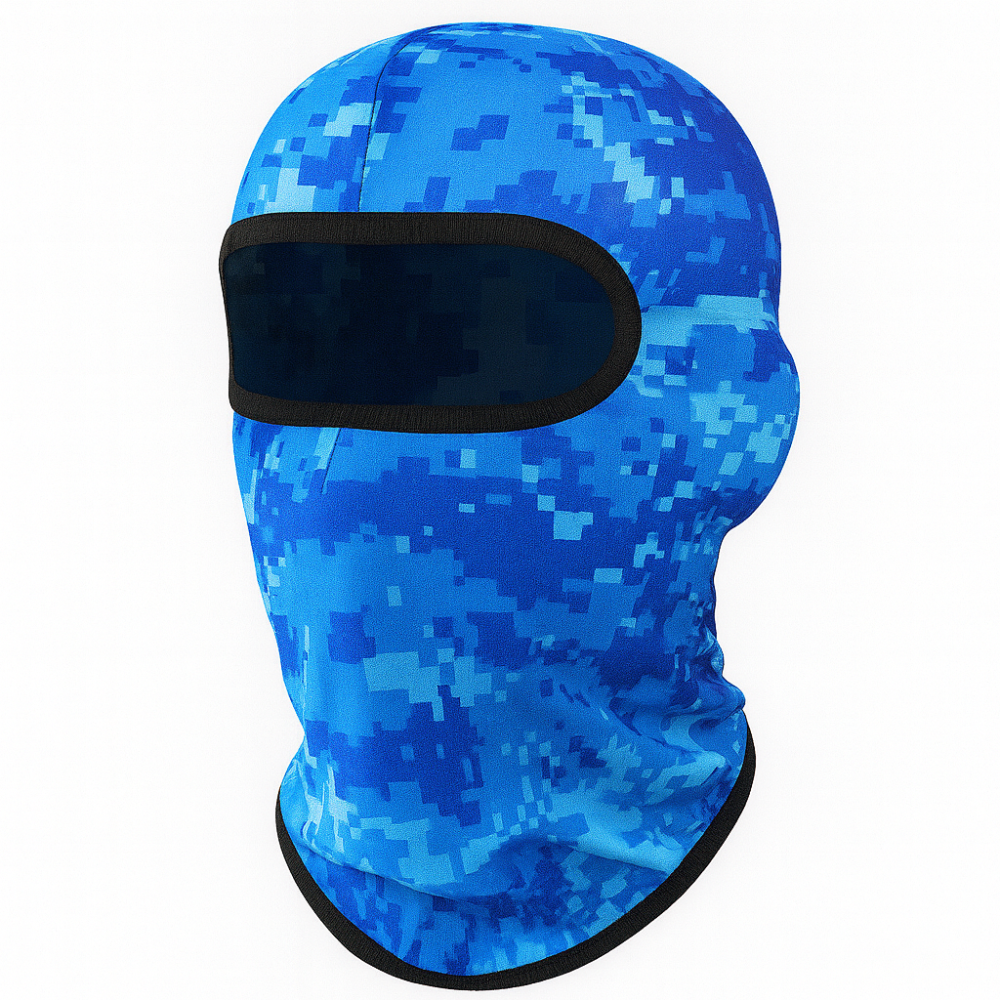 Cagula Camuflaj FIXATO, Unisex, Protectie UV, Material elastic, respirabil, Marime universala, Pixel Blue [1]