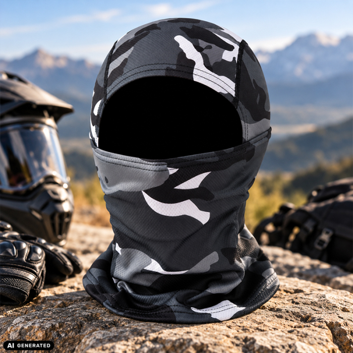 Cagula Tactica FIXATO, 6in1 Multifunctionala, Protectie UV, Material elastic, respirabil, Marime universala, Urban Ghost [4]