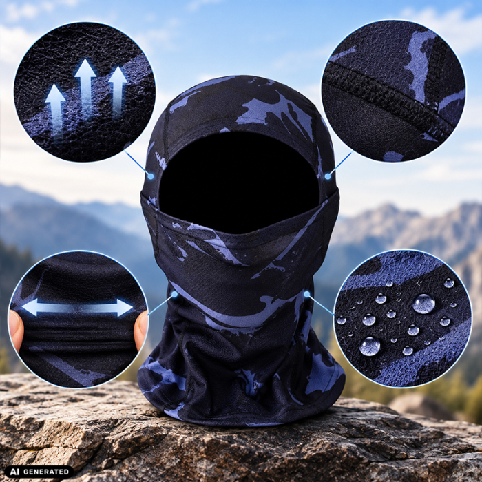 Cagula Tactica FIXATO, 6in1 Multifunctionala, Protectie UV, Material elastic, respirabil, Marime universala, Night Blue [3]