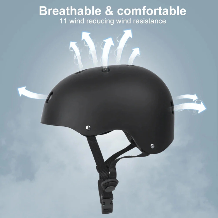 Casca de Protectie pentru Trotineta și Bicicleta, Ventilatie, Sistem Reglabil, Ultra-Usoara, Mărimea L, Negru [5]