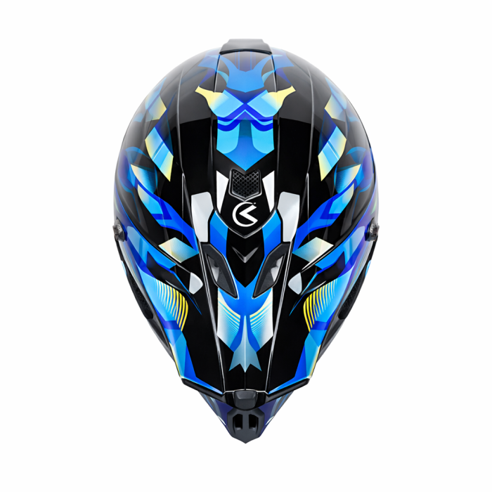 Casca Moto/Enduro, Interior Confortabil, Ventilatie Multipla, pentru Motociclete, Cross, Enduro, ATV, Dirt Bike, FIXATO,  Marime XL, Albastru [8]