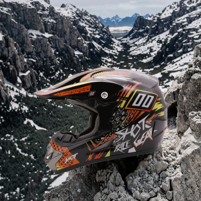 Casca Moto/Enduro, Interior Confortabil, Ventilatie Multipla, pentru Motociclete, Cross, Enduro, ATV, Dirt Bike, FIXATO,  Marime M, Multicolor [6]