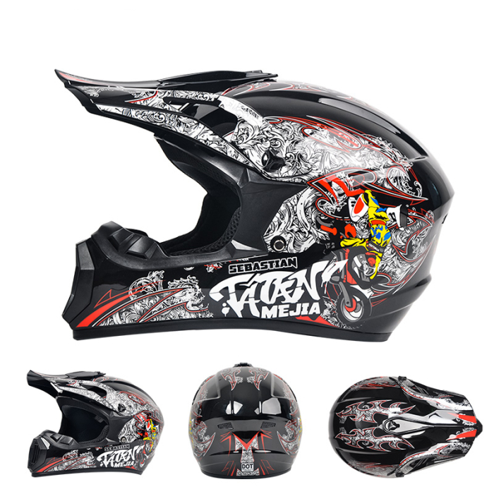 Casca Moto/Enduro, Interior Confortabil, Ventilatie Multipla, pentru Motociclete, Cross, Enduro, ATV, Dirt Bike, FIXATO,  Marime S, Multicolor [4]