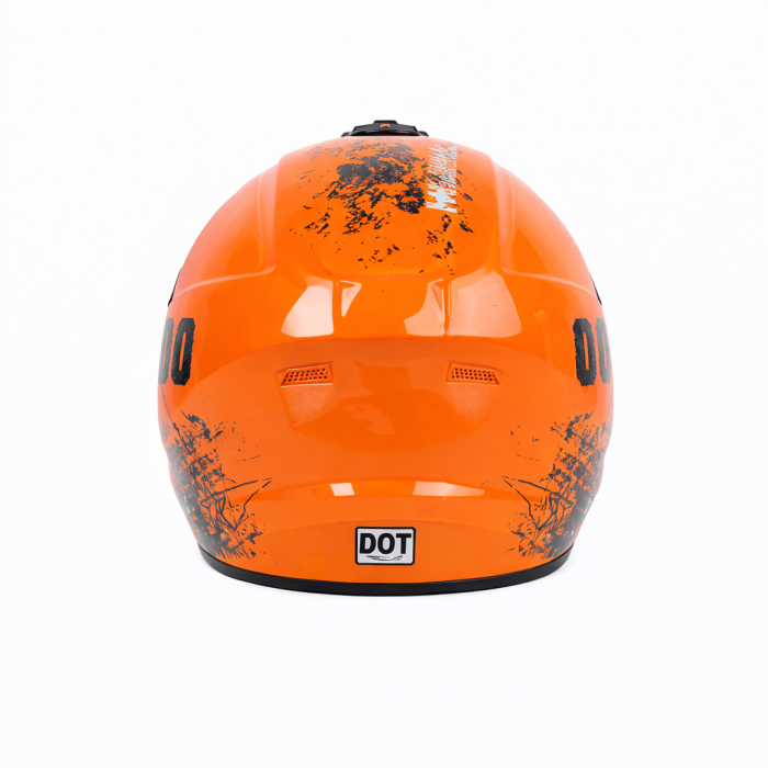 Casca Moto/Enduro, Interior Confortabil, Ventilatie Multipla, pentru Motociclete, Cross, Enduro, ATV, Dirt Bike, FIXATO,  Marime XL, Portocaliu [8]