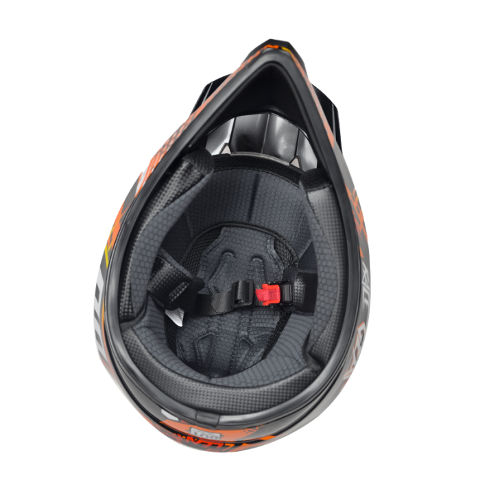 Casca Moto/Enduro, Interior Confortabil, Ventilatie Multipla, pentru Motociclete, Cross, Enduro, ATV, Dirt Bike, FIXATO,  Marime XL, Portocaliu [9]